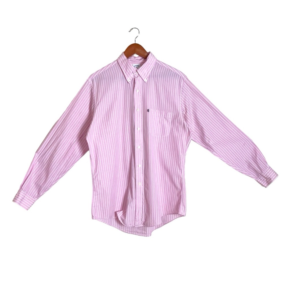 Brooks Brothers The Original Polo Slim Fit Pink/White Stripe Oxford Shirt